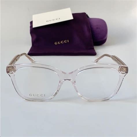 Gucci Eyeglasses GG0566O 004 Pink/Transparent | Gucci eyeglasses, Eyeglasses, Gucci