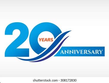 20 Years Anniversary Template Logo Stock Vector (Royalty Free ...