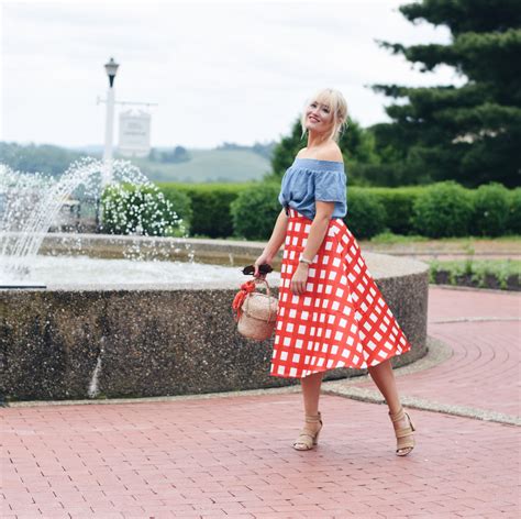 RED CHECKERED SKIRT | Glitz a beautiful life