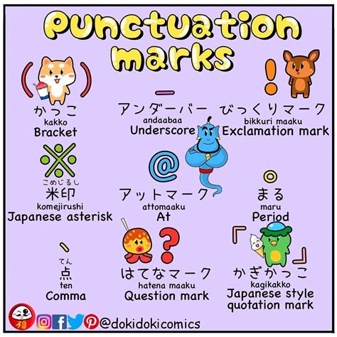 Learn Japanese dokidokicomics on Instagram: “punctuation marks💫 . . . #dokidokicomics #japanlove ...