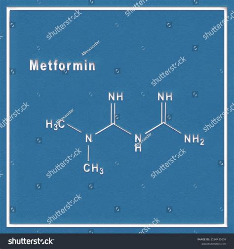 Metformin Diabetes Drug Structural Chemical Formula Stock Illustration 2226435659 | Shutterstock