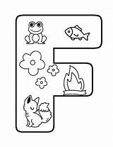 Letter F Coloring Pages Preschool sketch template