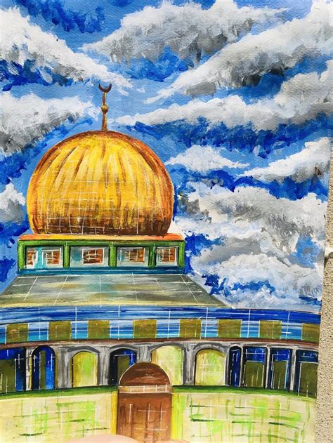 Al Aqsa Mosque Painting by Zaira Naeem | Saatchi Art