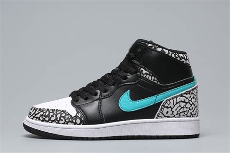 Custom Air Jordan 1 “Atmos Elephant” Print Black/Clear Jade-White ...