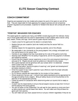 soccer coach contract template Doc Template | pdfFiller