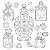 Perfume Bottle Coloring Page Sketch sketch template