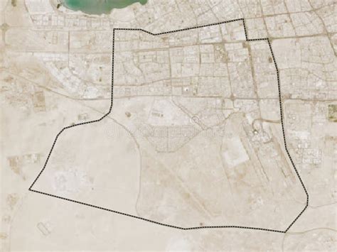 Al Farwaniyah, Kuwait. Low-res Satellite. No Legend Stock Illustration - Illustration of ...