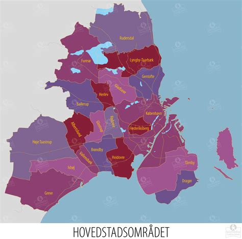 Storkøbenhavn og Hovedstadsområdet kort - Bitmedia