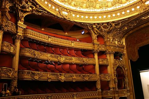 HD wallpaper: brown hall stair, France, Paris, ladder, stage, theatre, Palais Garnier ...