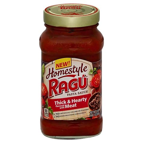 Ragu Homestyle Thick & Hearty Flavored with Meat Sauce - Shop Pasta ...