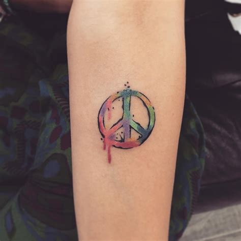 55+ Best Peace Sign Tattoo Designs - Anti-War Movement Symbol (2019)