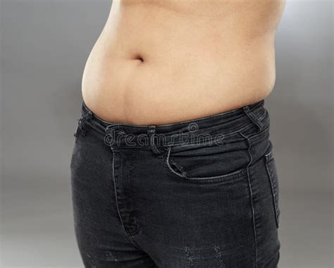 Chubby Woman with Belly Fat Stock Image - Image of health, medicine ...