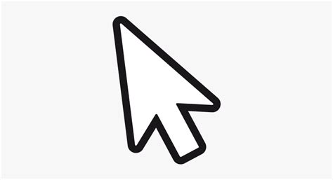 An Enlargement Of A Cursor When It Appears As An Arrow - Click Arrow Icon, HD Png Download - kindpng