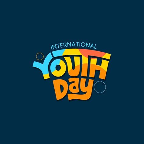 Premium Vector | International Youth Day lettering and typography ...