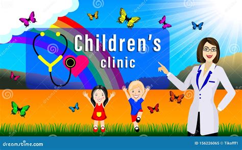 Logo Pediatrician Children Clinic Stock Vector - Illustration of ...