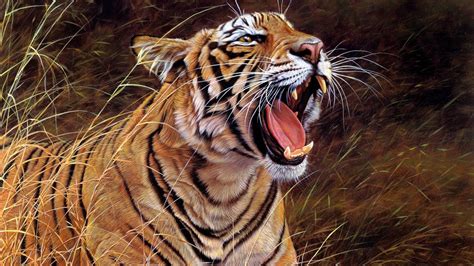 1920x1080, Bengal Tiger Roar Wallpaper - Roaring Tiger Images Hd ...