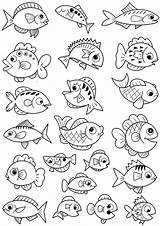 Lots Of cute fish  Fish Coloring Pages sketch template