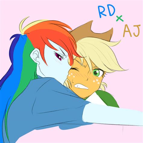 Rainbow Dash X Applejack by raika0306 on DeviantArt