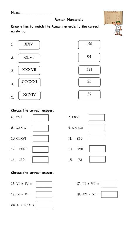 Roman Numerals online exercise | Live Worksheets - Worksheets Library