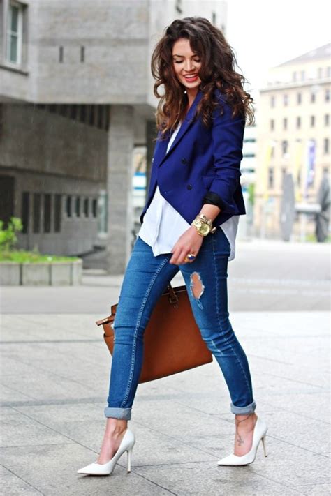 Jeans and blazers outfits, Casual wear | Outfits With Heels And Jeans ...