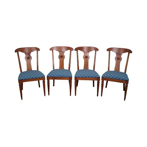 Ethan Allen Country Crossings Maple Dining Chairs - Set of 4 | Chairish