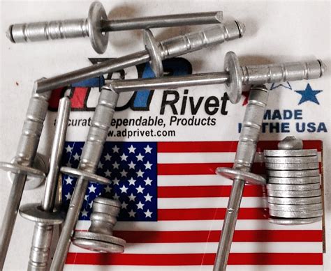 All Aluminum Multi-Grip Rivets made in USA part ABA62610M ⋆ aDP Rivet