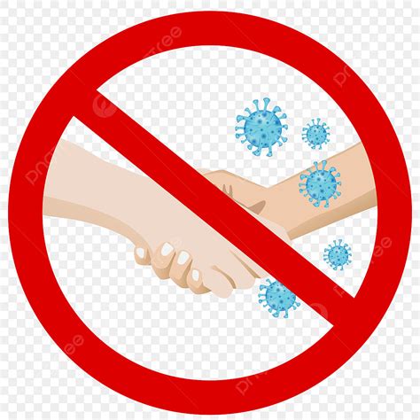 Do Not Shake Hands To Avoid Contracting Coronavirus Vector Element Design, Virus Spread ...