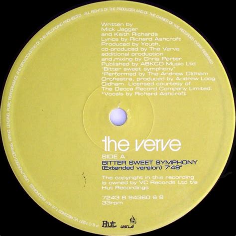 The Verve – Bitter Sweet Symphony (1997, Vinyl) - Discogs