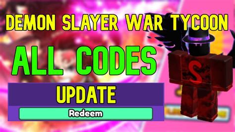 All Demon Slayer War Tycoon Codes Roblox Demon Slayer War Tycoon