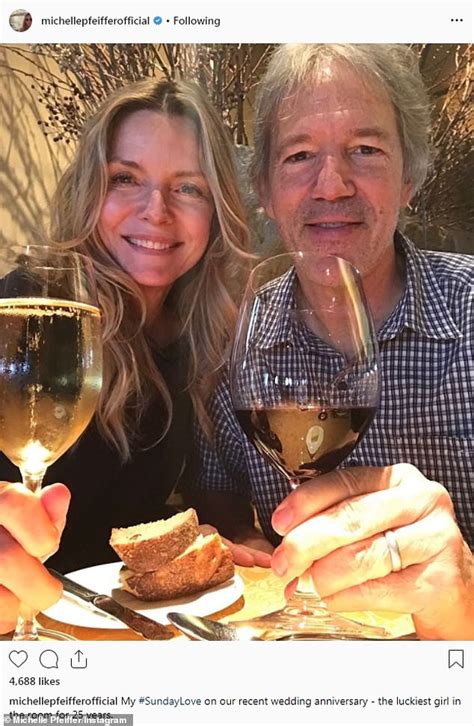 Michelle Pfeiffer, 60, drinks wine with husband David E Kelley, 62, as ...