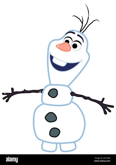 frozen olaf illustration winter snow Stock Photo - Alamy