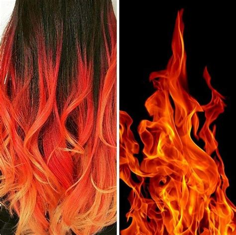 Really would looove this when my hair grows out. #dye #hair #fire # ...