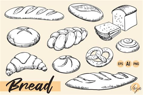 Bread Vector Graphic by Tatapilip · Creative Fabrica