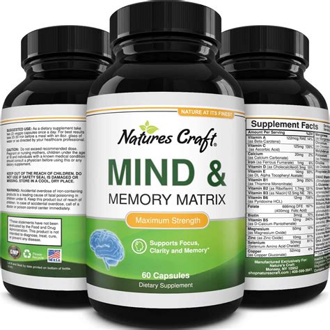 Mind and Memory Supplement for Brain Health - Nootropics Brain Support ...