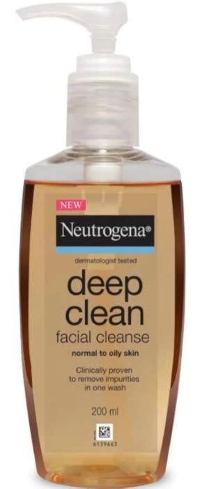 Full ingredients list Neutrogena Deep Clean Face Wash