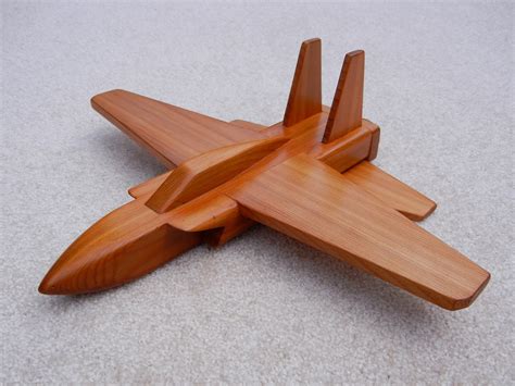 Wooden Jet Airplane Toy Cedar Wood