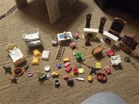 Playmobil Victorian Dollhouse Furniture Lot of 30+ pcs Beds Clocks Fireplace | #1963263959