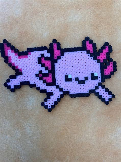 Perler bead axolotl | Etsy