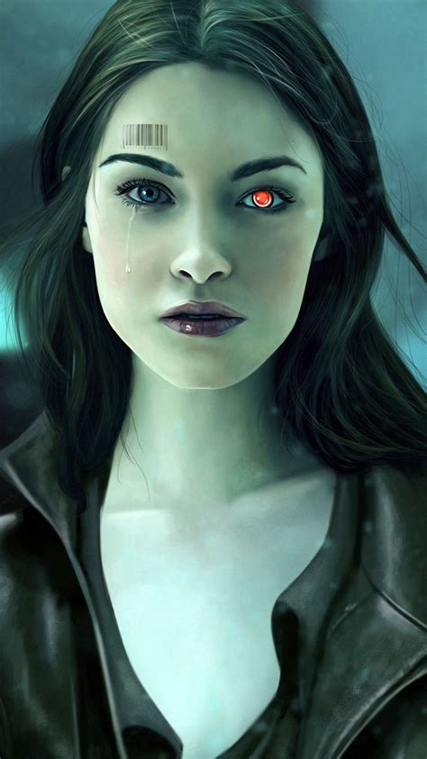 Download wallpaper 750x1334 cyborg girl, sci-fi, art, iphone 7, iphone 8, 750x1334 hd background ...