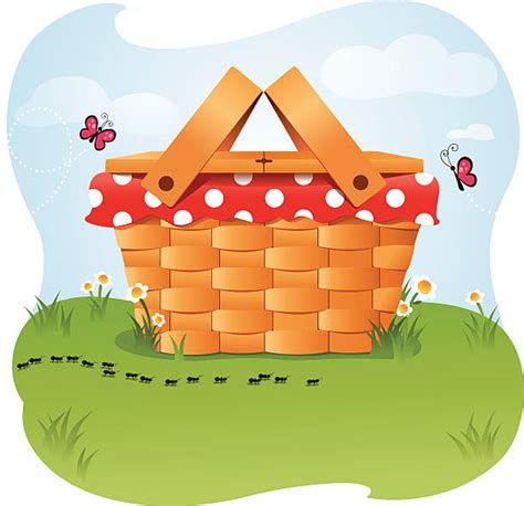 Picnic Basket Clip Art, Vector Images & Illustrations - iStock