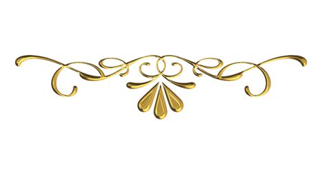 Gold Decorative Scroll Clip Art