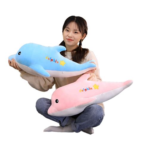 Ocean Creature Giant Dolphin Stuffed Animal Plush Toy Sea Animal Toys Large Squishy Animal ...