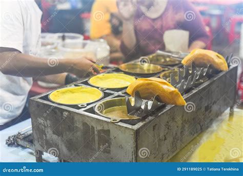 Apam Balik or Apom Balik Traditional Malaysian Pancake in Jalar Alor Street Food in Kuala Lumpur ...