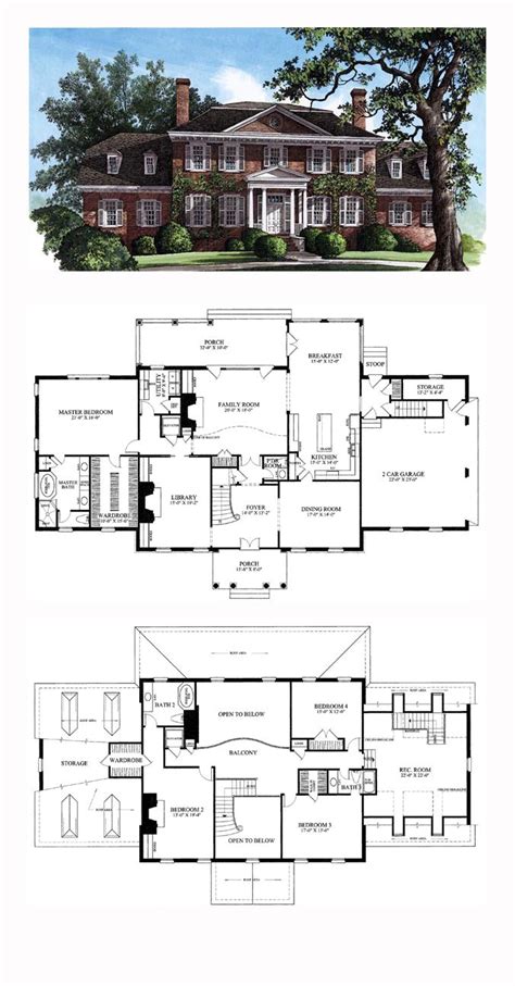 Pin em Colonial House Plans