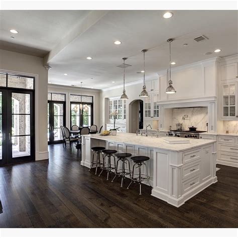 25 Stylish Dark Hardwood Floors with White Cabinets 2024