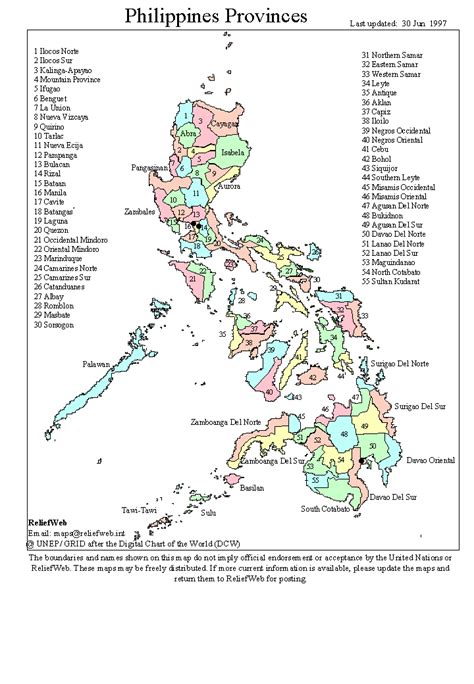 PHILIPPINE MAP OF PROVINCES - CHAN ROBLES VIRTUAL LAW LIBRARY