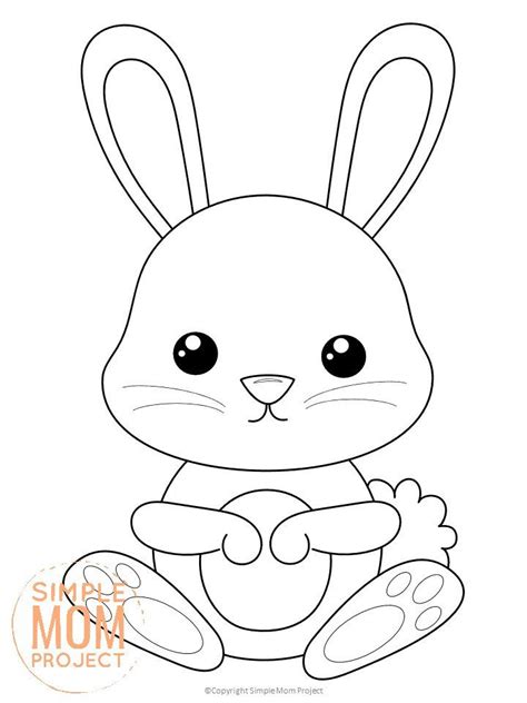 Free Printable Forest Rabbit Coloring Page - Simple Mom Project | Bunny coloring pages, Rabbit ...