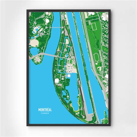 Circuit Gilles Villeneuve - Montréal Circuit Map - Grand Prix Art