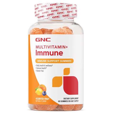 GNC MULTIVITAMIN + IMMUNE Gummies, 60 Gummies, Multivitamin Plus Enhanced Immune Benefits for ...