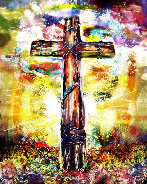 Christian Cross Art Print Cross Art Christian Painting - Etsy